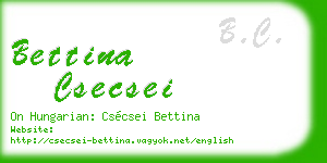 bettina csecsei business card