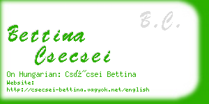 bettina csecsei business card